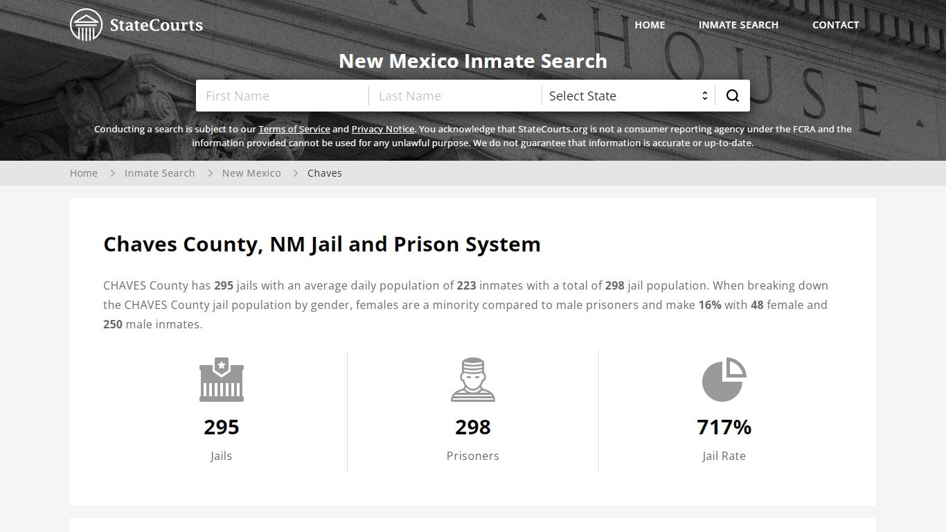 Chaves County, NM Inmate Search - StateCourts